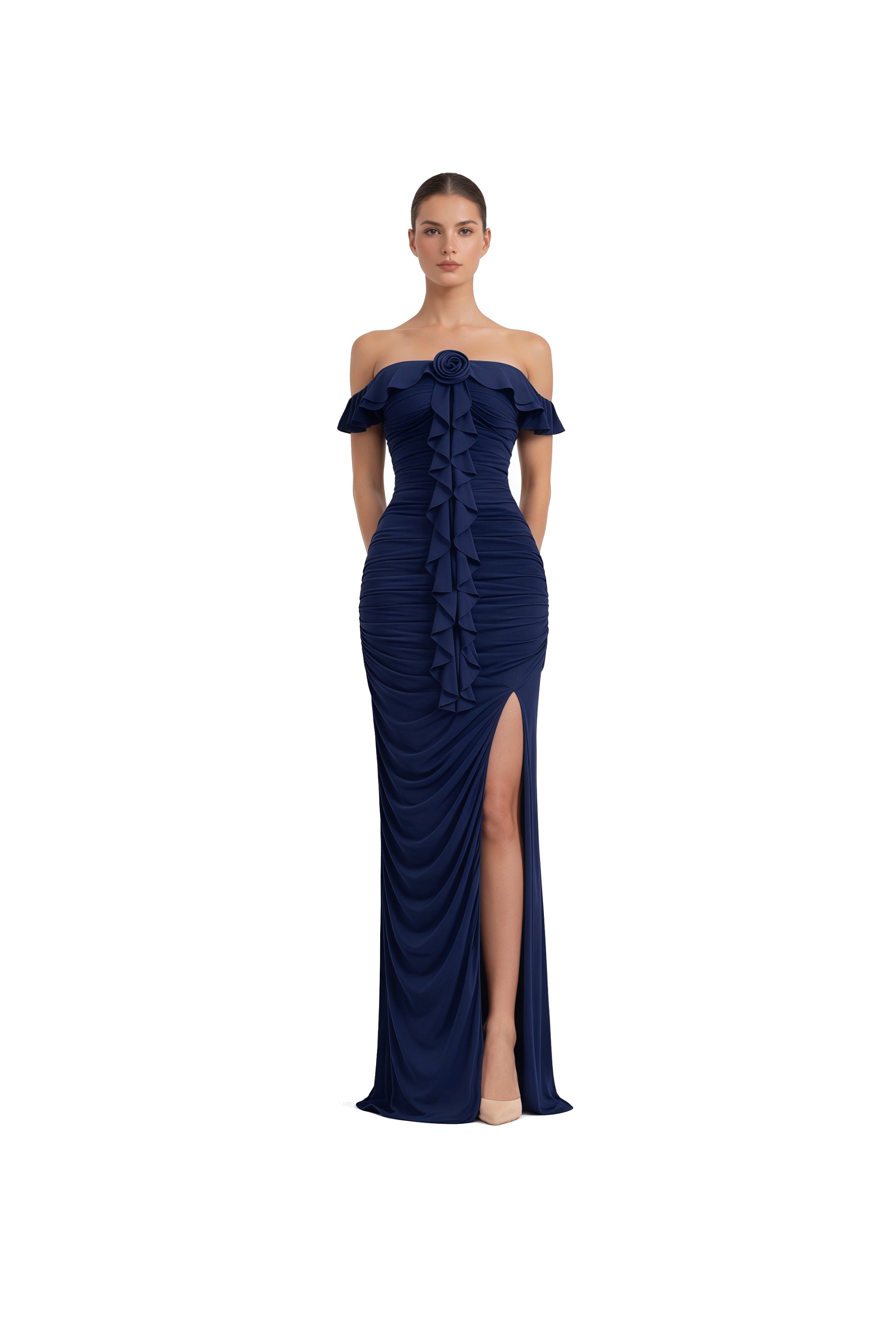 Luna Petal Gown - Front Slit