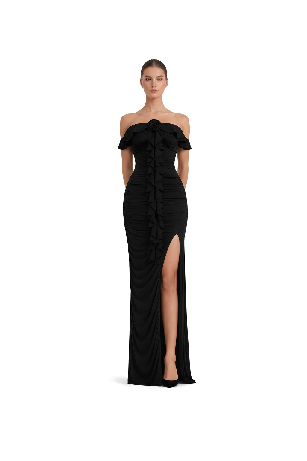 Luna Petal Gown - Front Slit